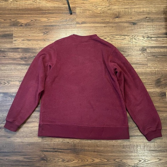Vintage Disney Pooh Fleece Sweater Burgundy Winnie the Pooh Pullover Women Large - Picture 8 of 8
